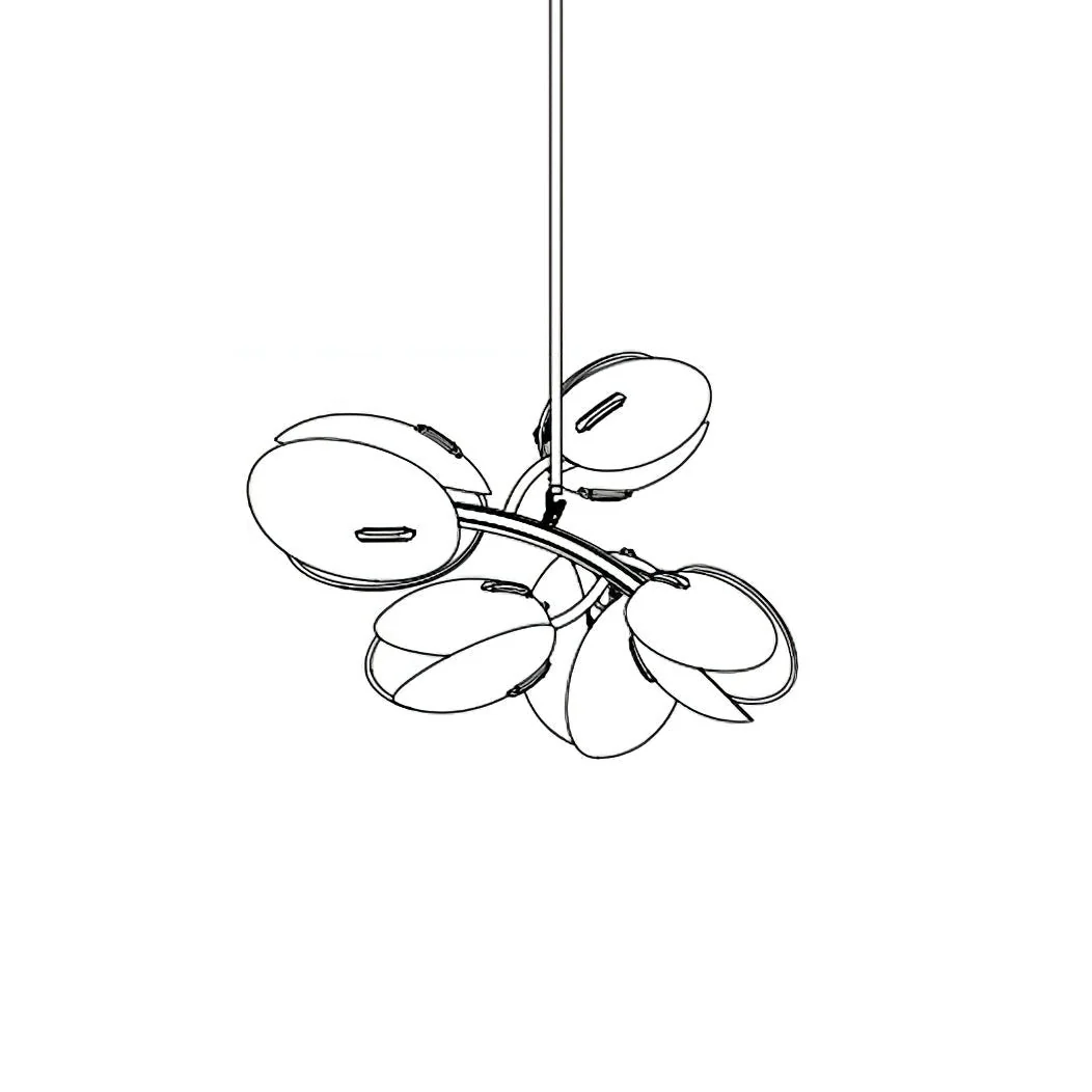 Blossom Contemporary Glass Chandelier - Image 60