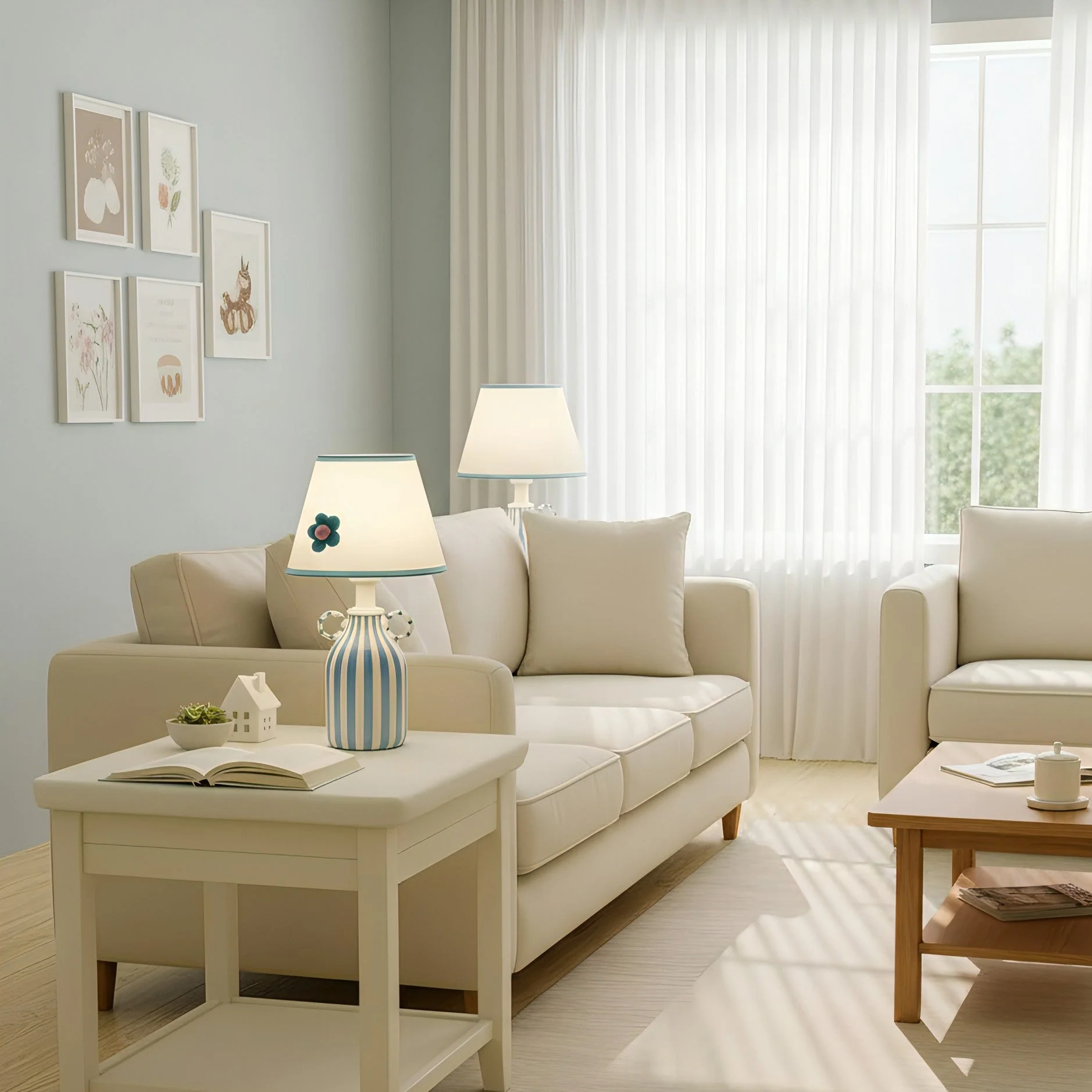 Blumelo Modern Ceramic Table Lamp - Image 4