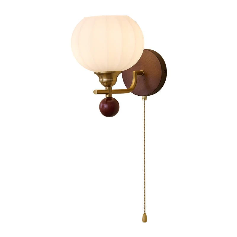 Bobble Premium Nordic Art Crest Glass Wood Wall Lamp - Image 21