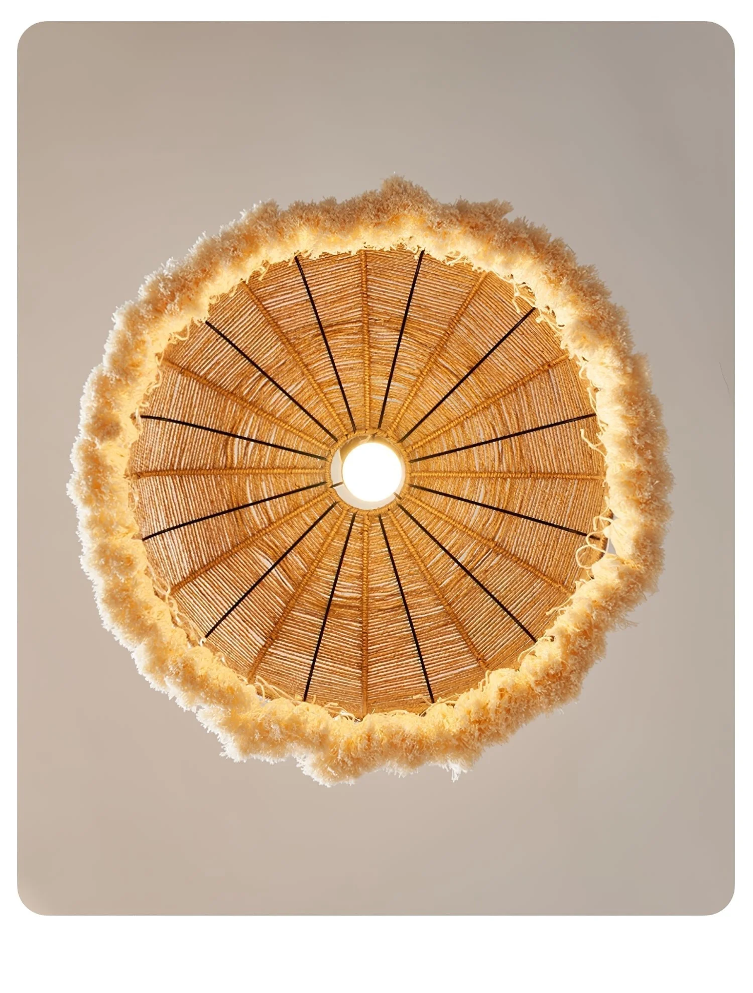 Boho Handwoven Jute Pendant Light - Image 14