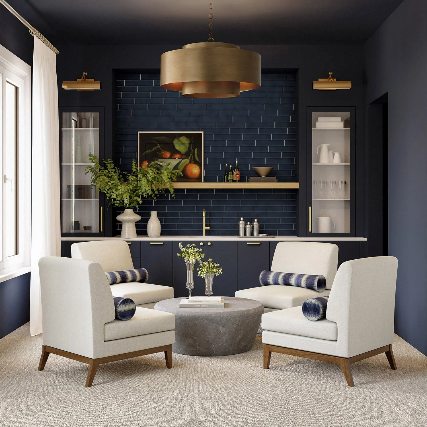 Bon Contemporary Brass Pendant Light - Image 3