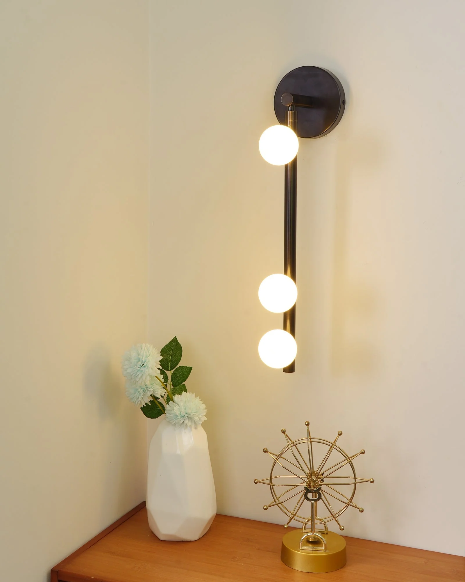 Rory Modern Minimalist Tube Brass Glass Wall Lamp - Image 100