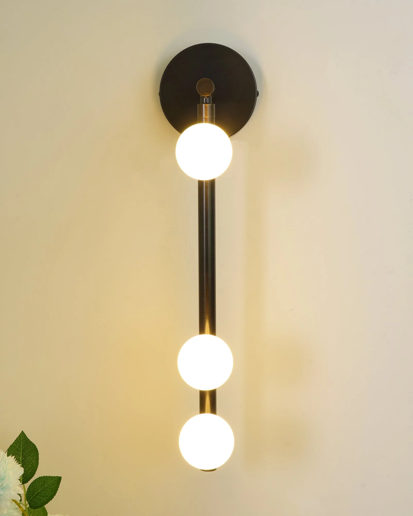 Rory Modern Minimalist Tube Brass Glass Wall Lamp - Image 101