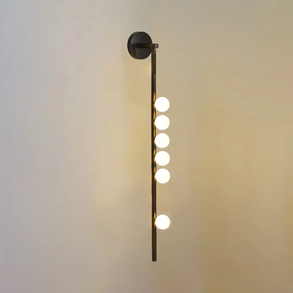 Rory Modern Minimalist Tube Brass Glass Wall Lamp - Image 13