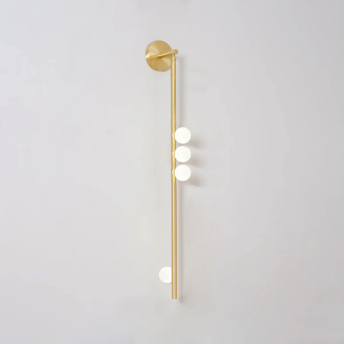 Rory Modern Minimalist Tube Brass Glass Wall Lamp - Image 15