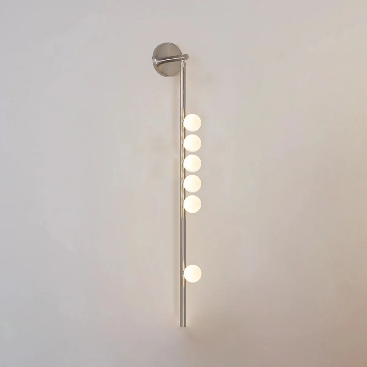 Rory Modern Minimalist Tube Brass Glass Wall Lamp - Image 2