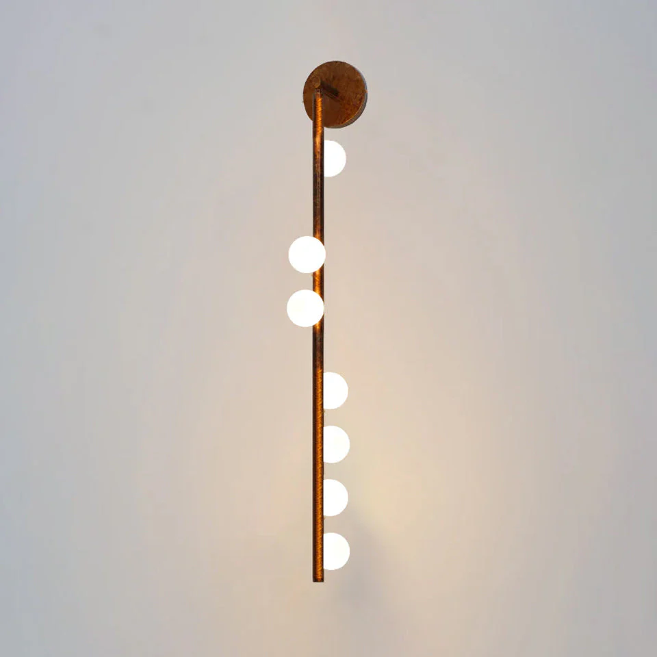 Rory Modern Minimalist Tube Brass Glass Wall Lamp - Image 27