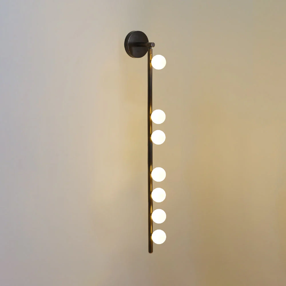 Rory Modern Minimalist Tube Brass Glass Wall Lamp - Image 31