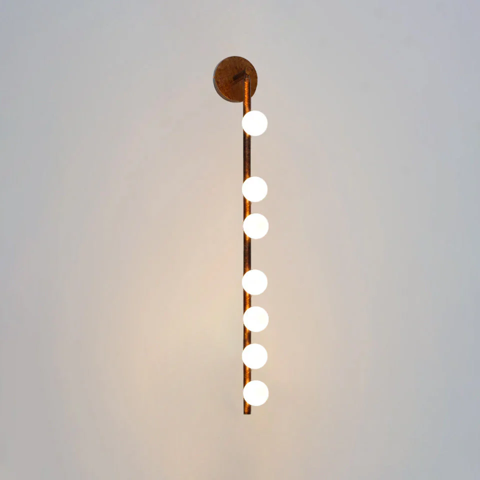Rory Modern Minimalist Tube Brass Glass Wall Lamp - Image 32