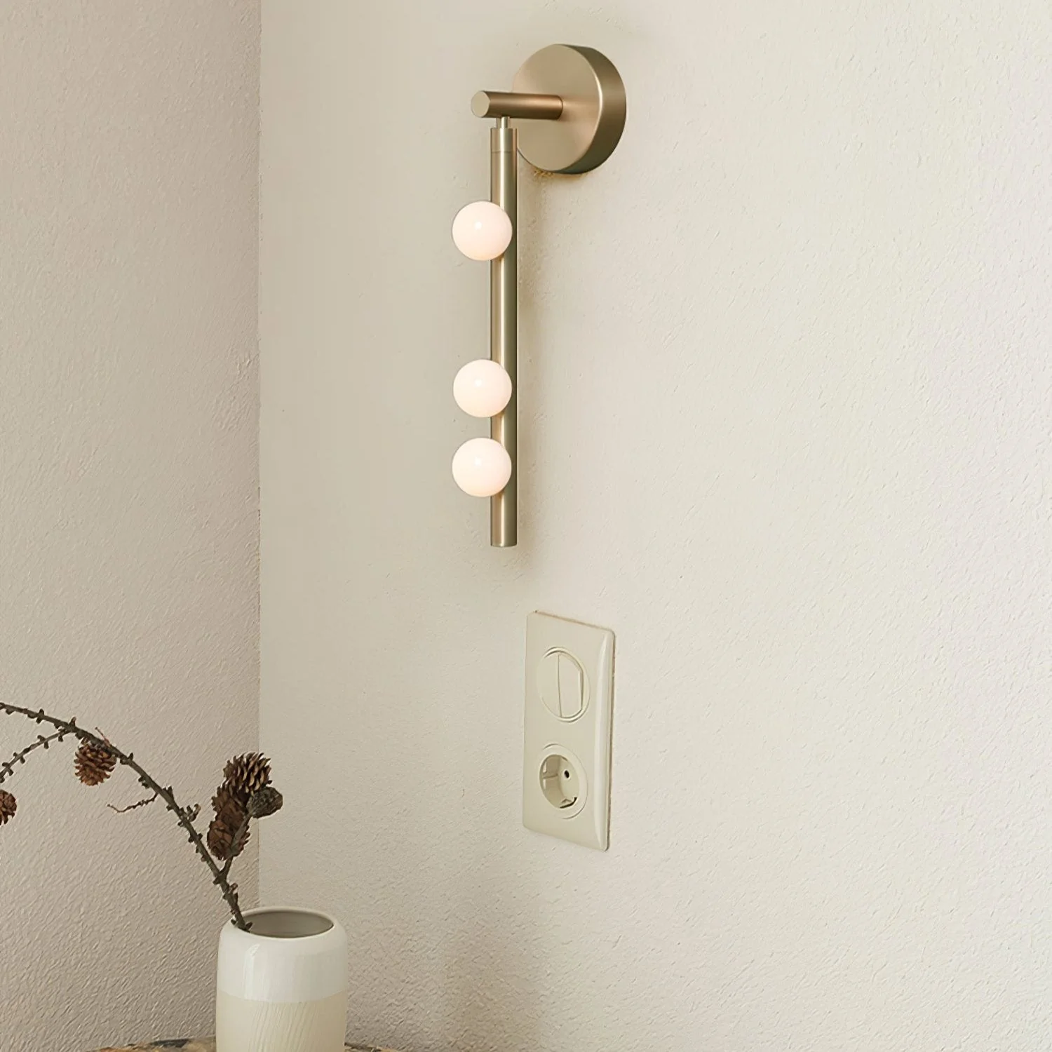 Rory Modern Minimalist Tube Brass Glass Wall Lamp - Image 33