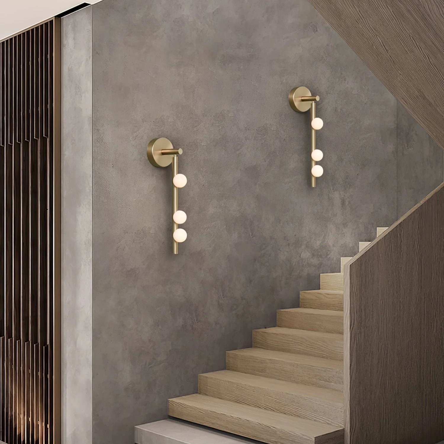 Rory Modern Minimalist Tube Brass Glass Wall Lamp - Image 34