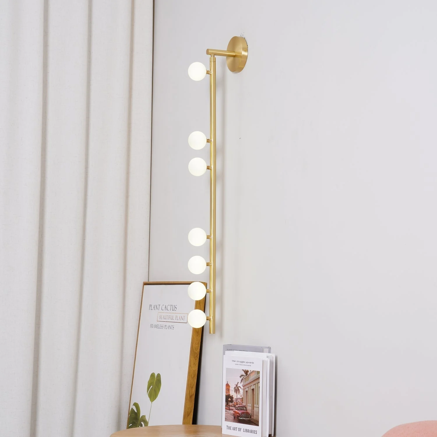 Rory Modern Minimalist Tube Brass Glass Wall Lamp - Image 38