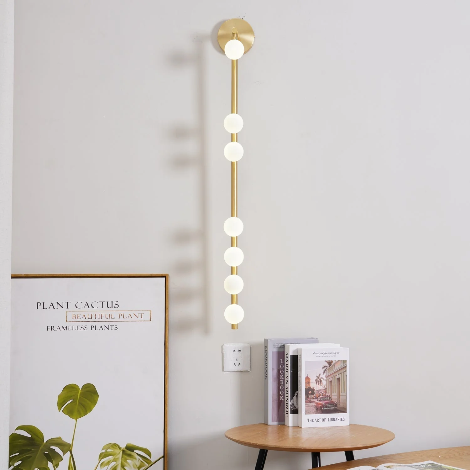 Rory Modern Minimalist Tube Brass Glass Wall Lamp - Image 39