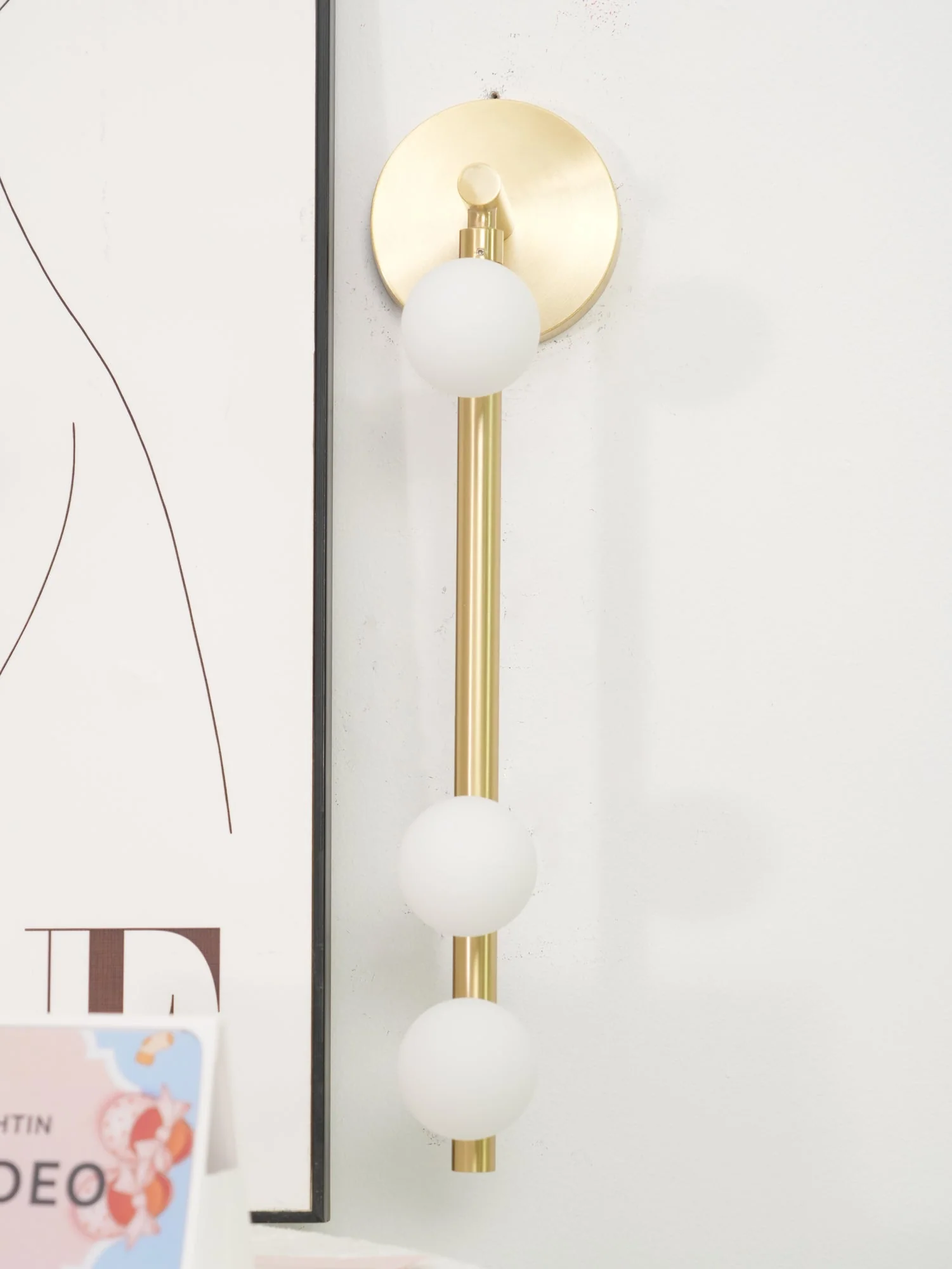 Rory Modern Minimalist Tube Brass Glass Wall Lamp - Image 79