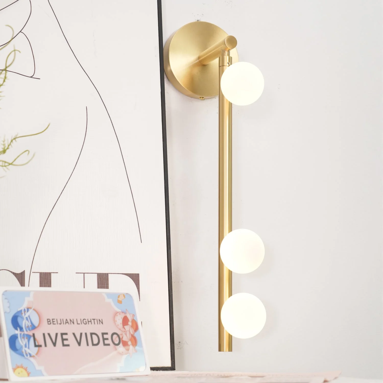 Rory Modern Minimalist Tube Brass Glass Wall Lamp - Image 80