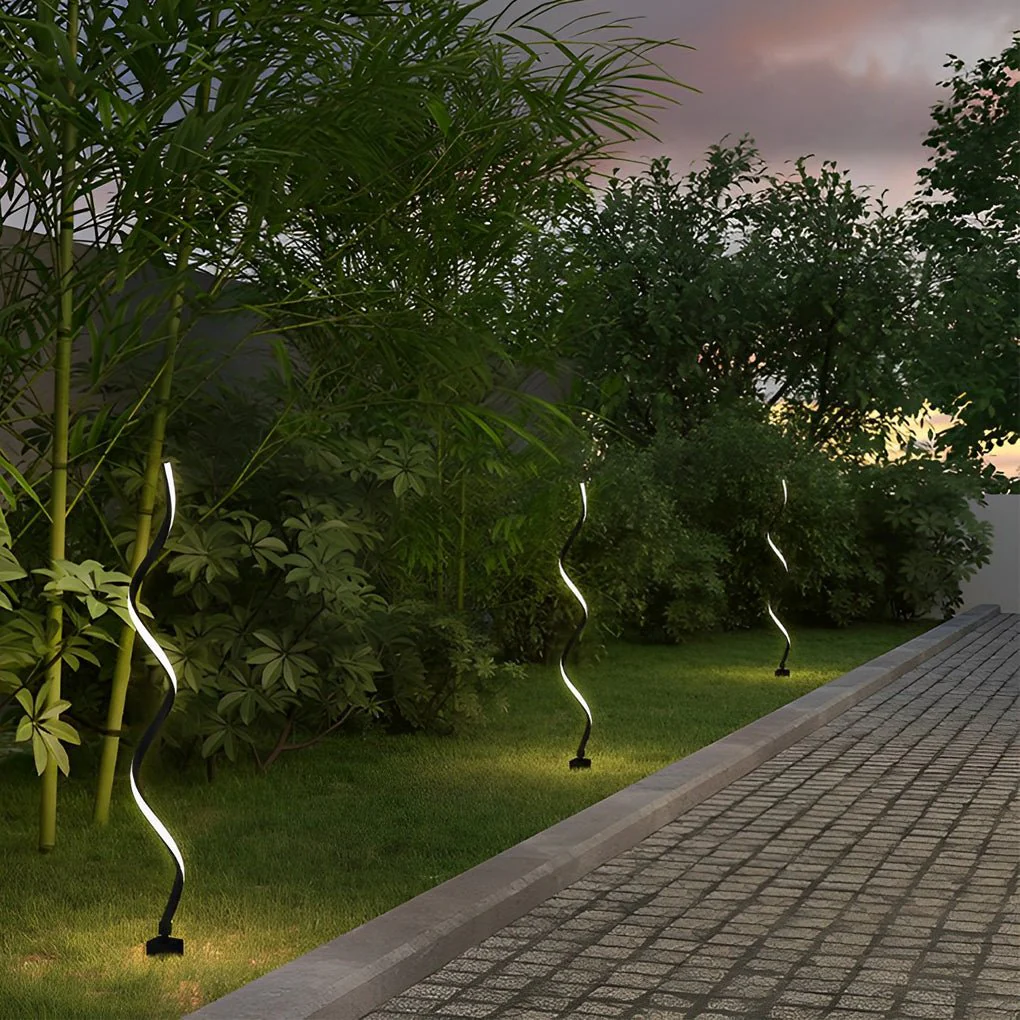 Bridget Twisted Seaweed Design LED Outdoor Lawn Lights - Image 5