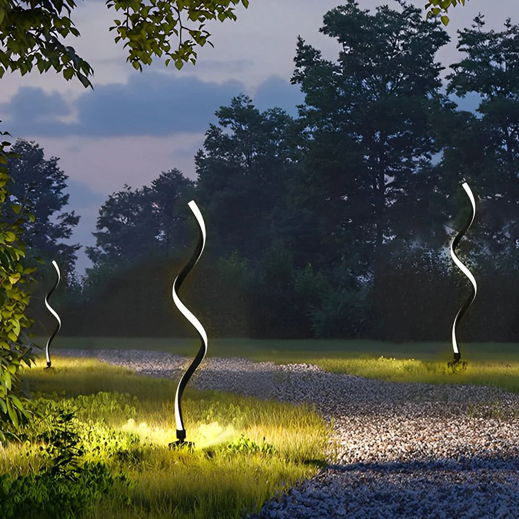 Bridget Twisted Seaweed Design LED Outdoor Lawn Lights - Image 7