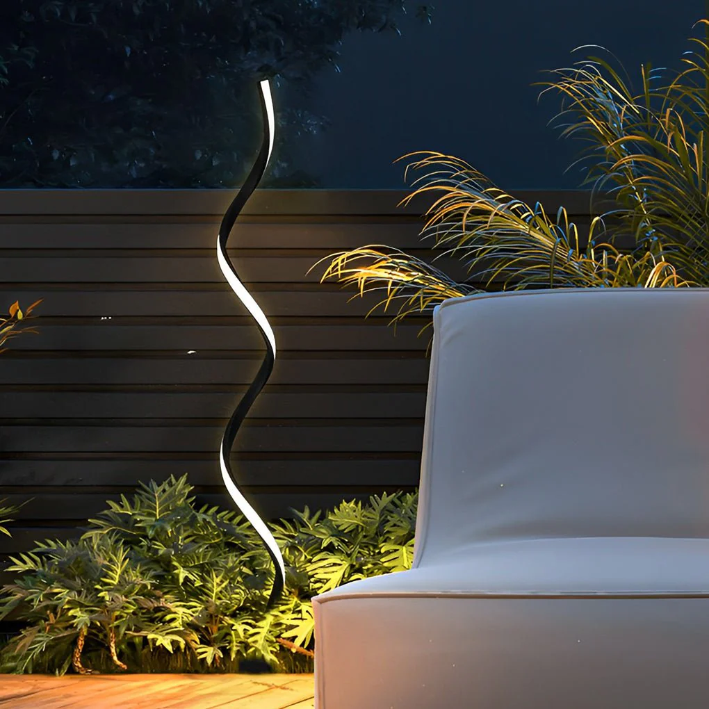 Bridget Twisted Seaweed Design LED Outdoor Lawn Lights - Image 8