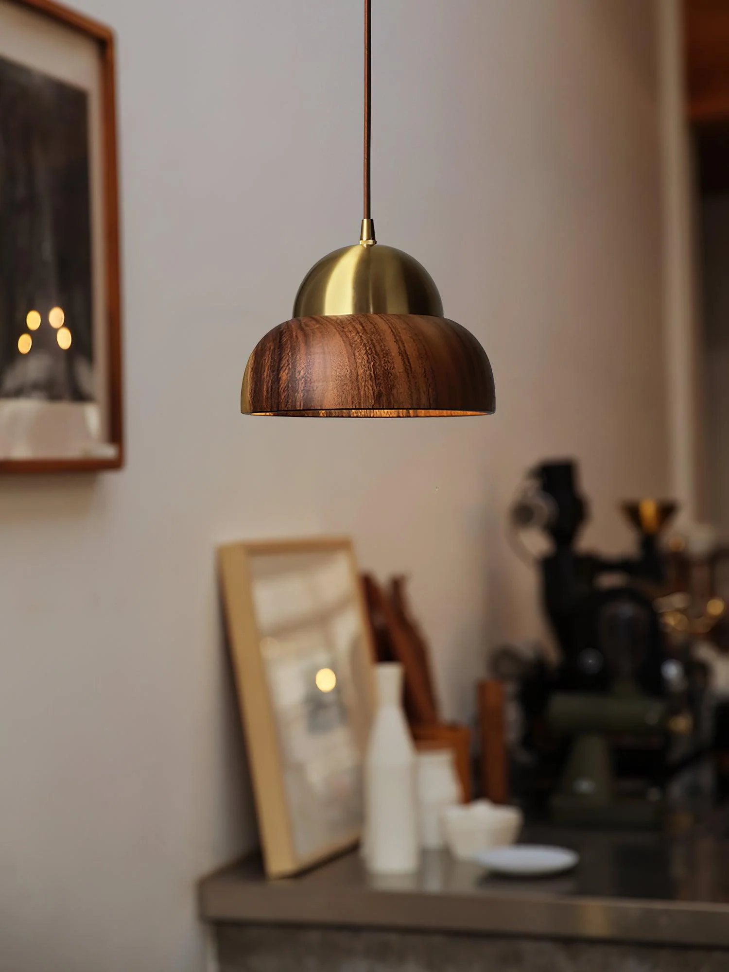 Bronze Rustic Brass Pendant Light - Image 2