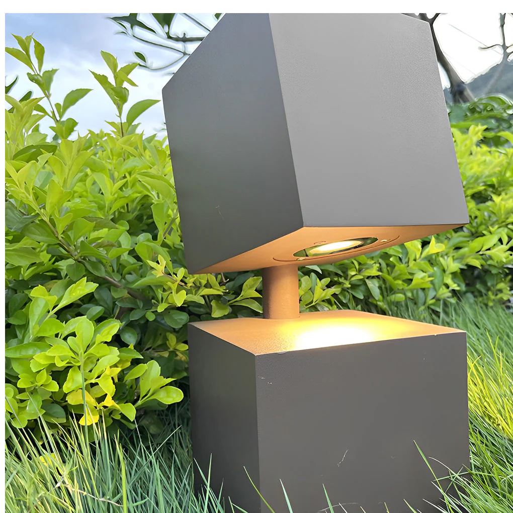 Brooker Modern Geometric Solar Outdoor Lawn Light - Image 3
