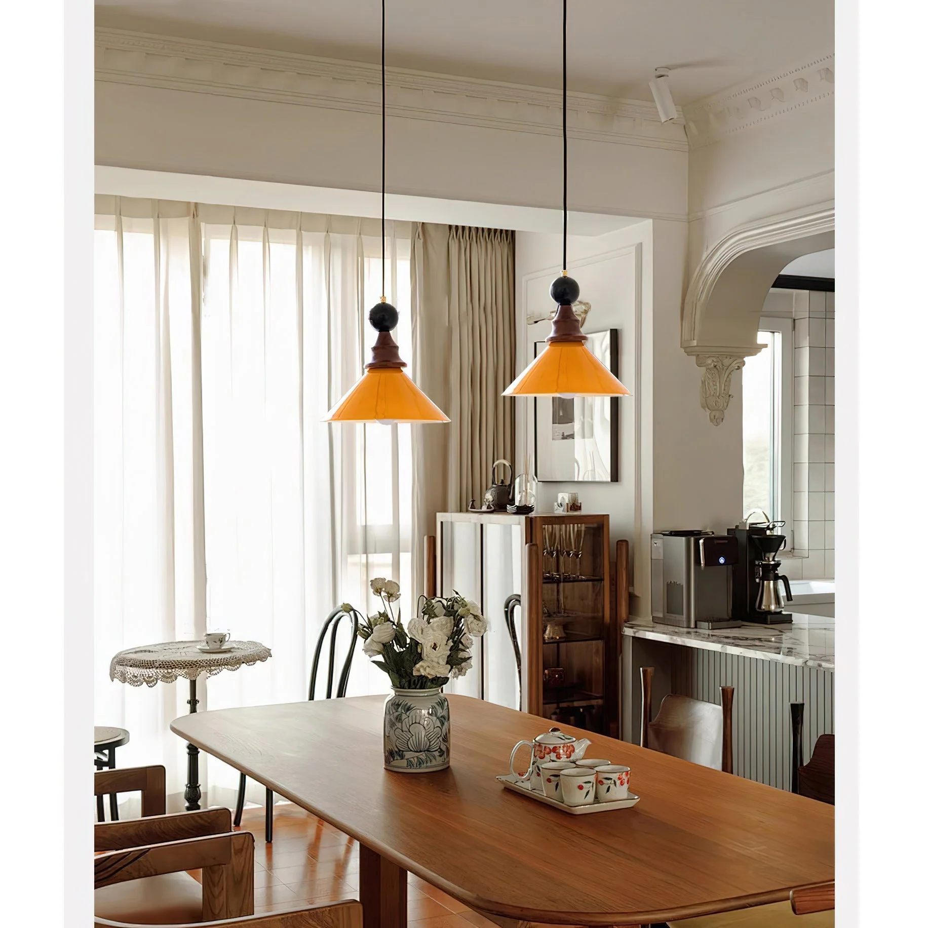 Brysonl Farmhouse Wood Pendant Light - Image 3