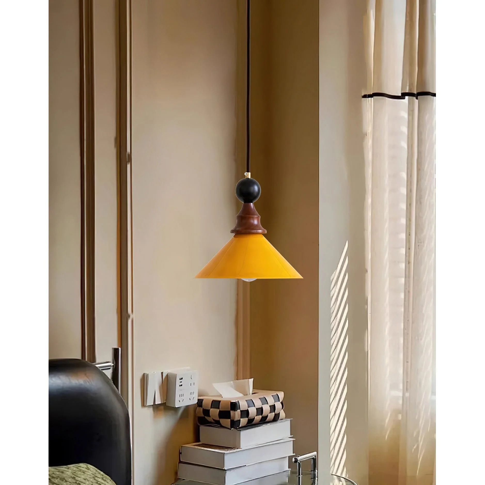 Brysonl Farmhouse Wood Pendant Light - Image 4