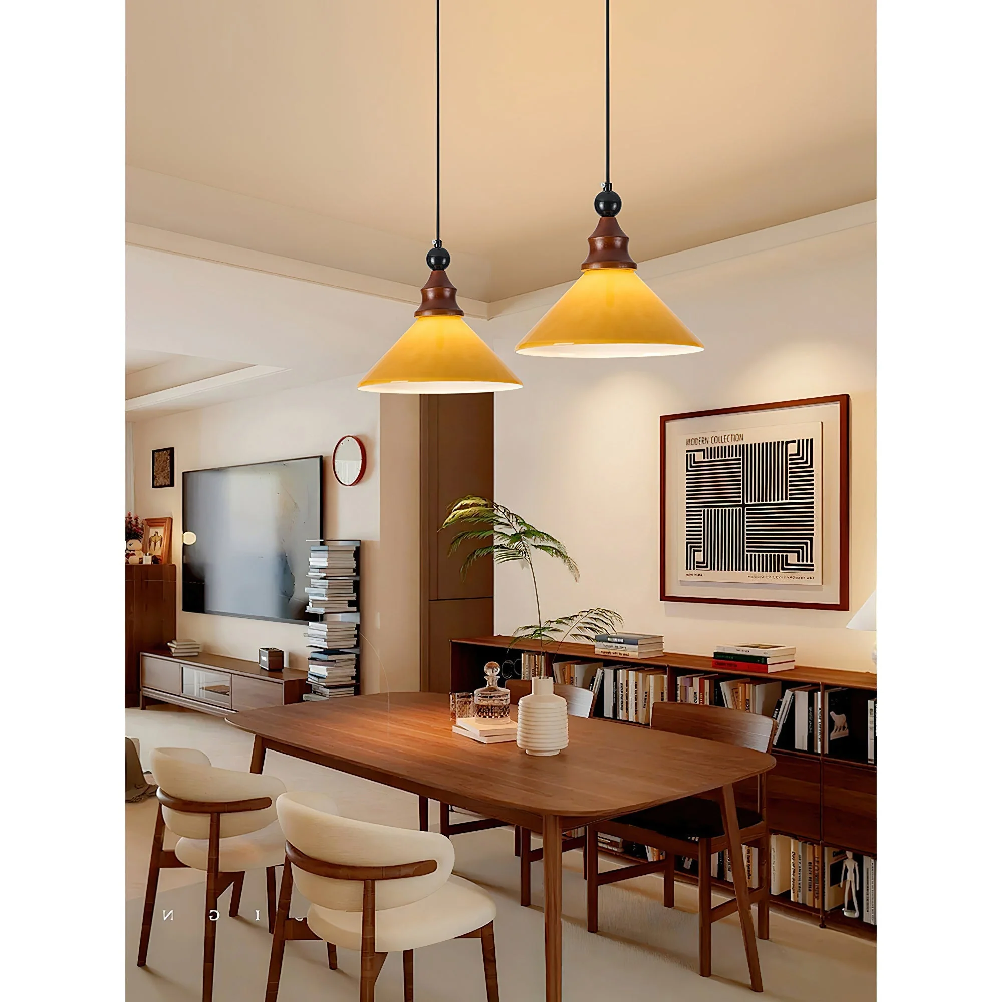 Brysonl Farmhouse Wood Pendant Light - Image 5