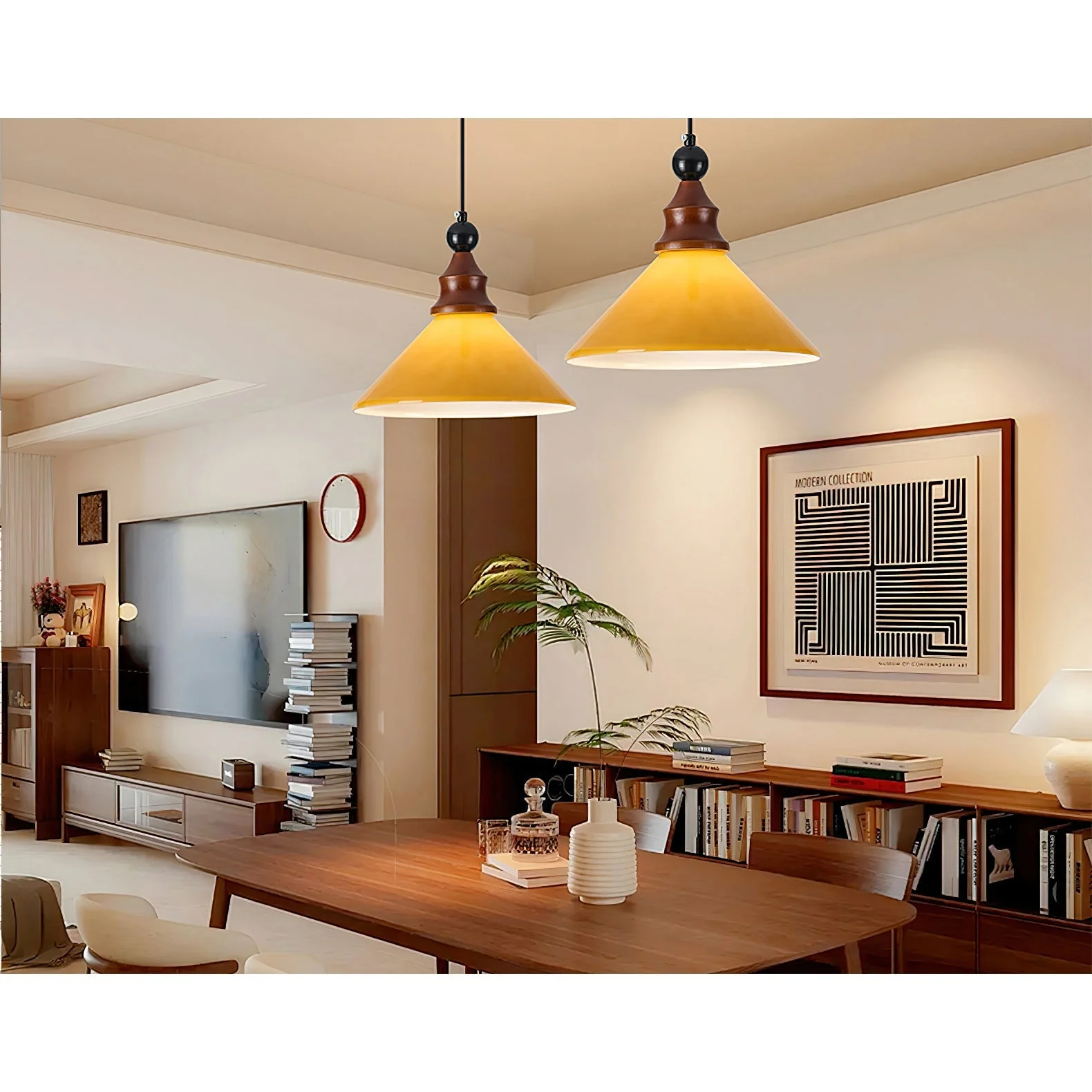 Brysonl Farmhouse Wood Pendant Light - Image 7
