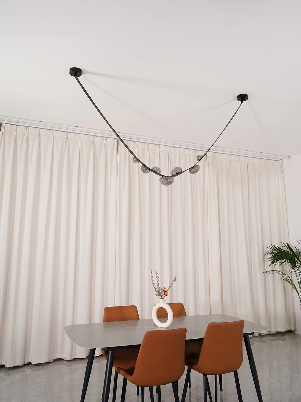 Bubbles Modern Leather Chandelier - Image 24