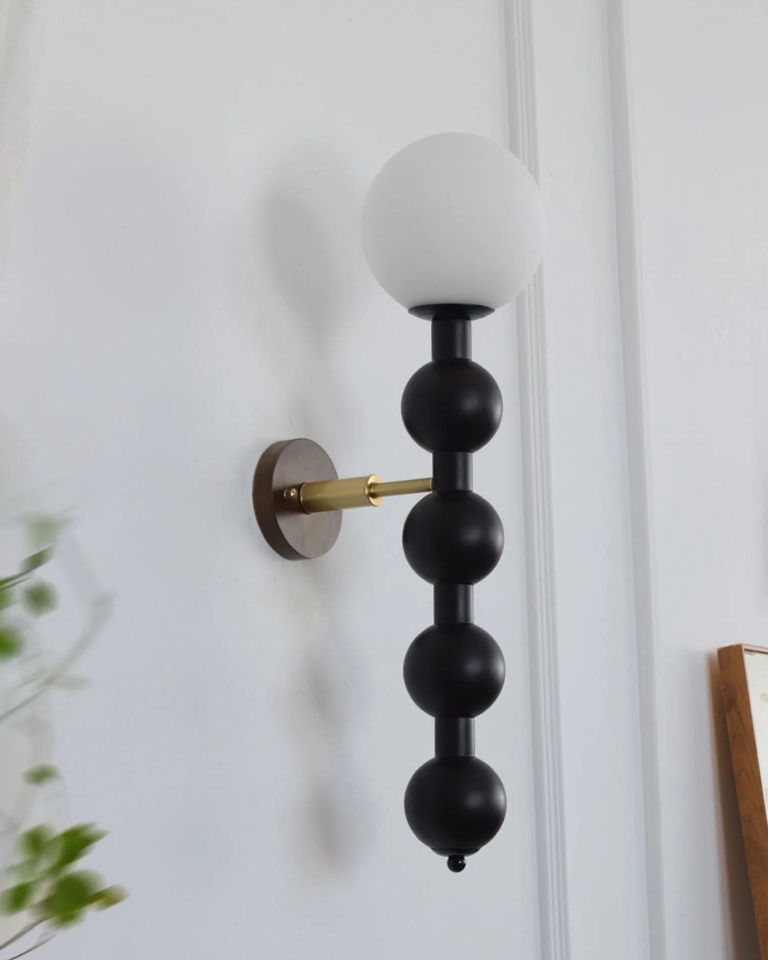 Olaeia Modern Minimalist Bubbly Wooden Glass Wall Lamp - Image 8