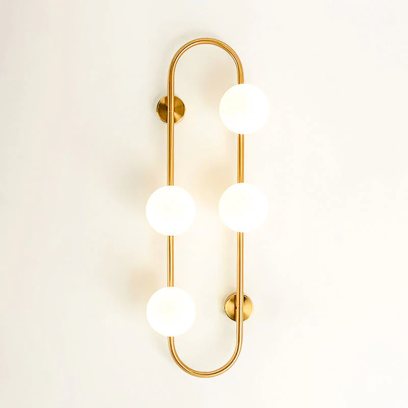 Buch Contemporary Brass Glass Wall Light - Image 9