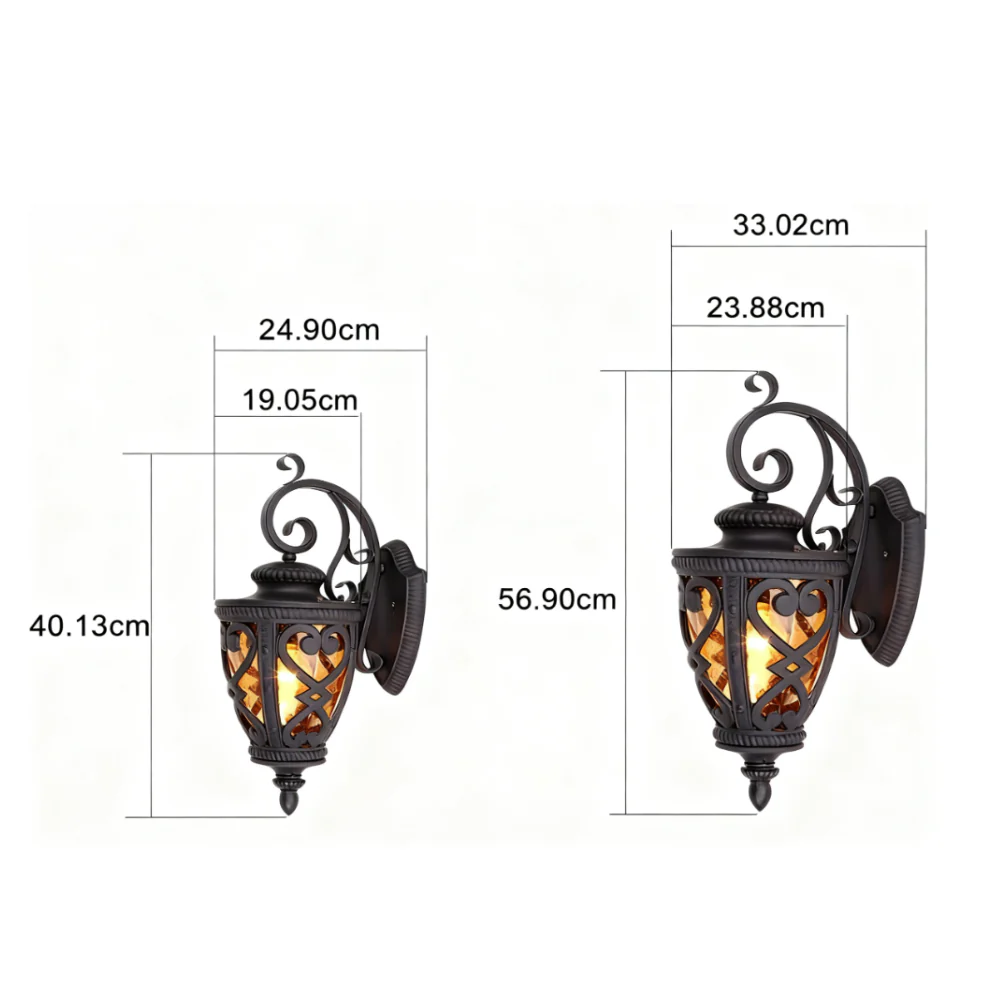 Butfly Retro Die-Casting American Outdoor Wall Light - Image 5
