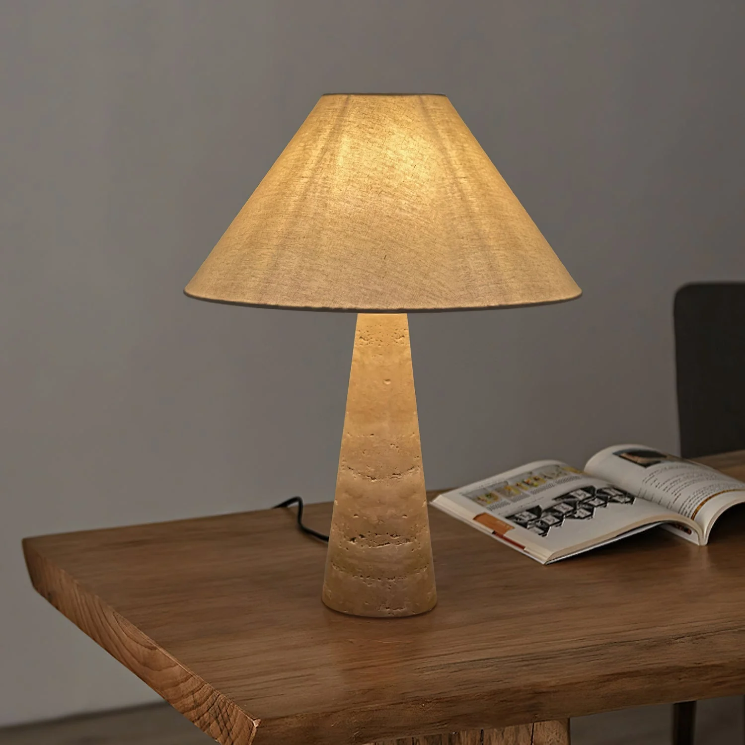 Butler Textured Fabric Table Lamp - Image 2