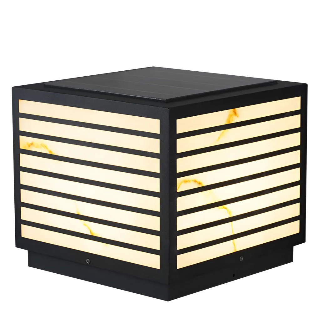 Butterf Square LED Modern Steel Outdoor Deck Post Pillar Light - Image 6
