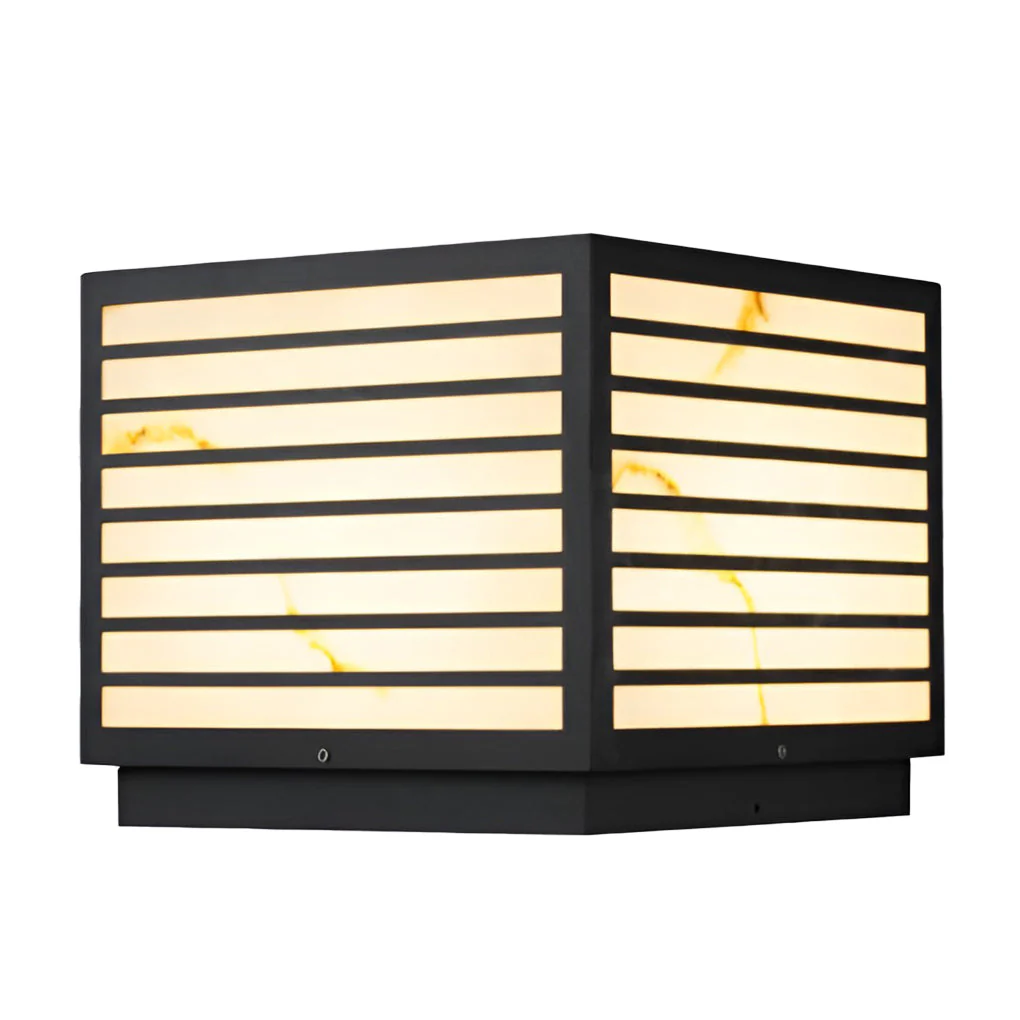 Butterf Square LED Modern Steel Outdoor Deck Post Pillar Light - Image 7