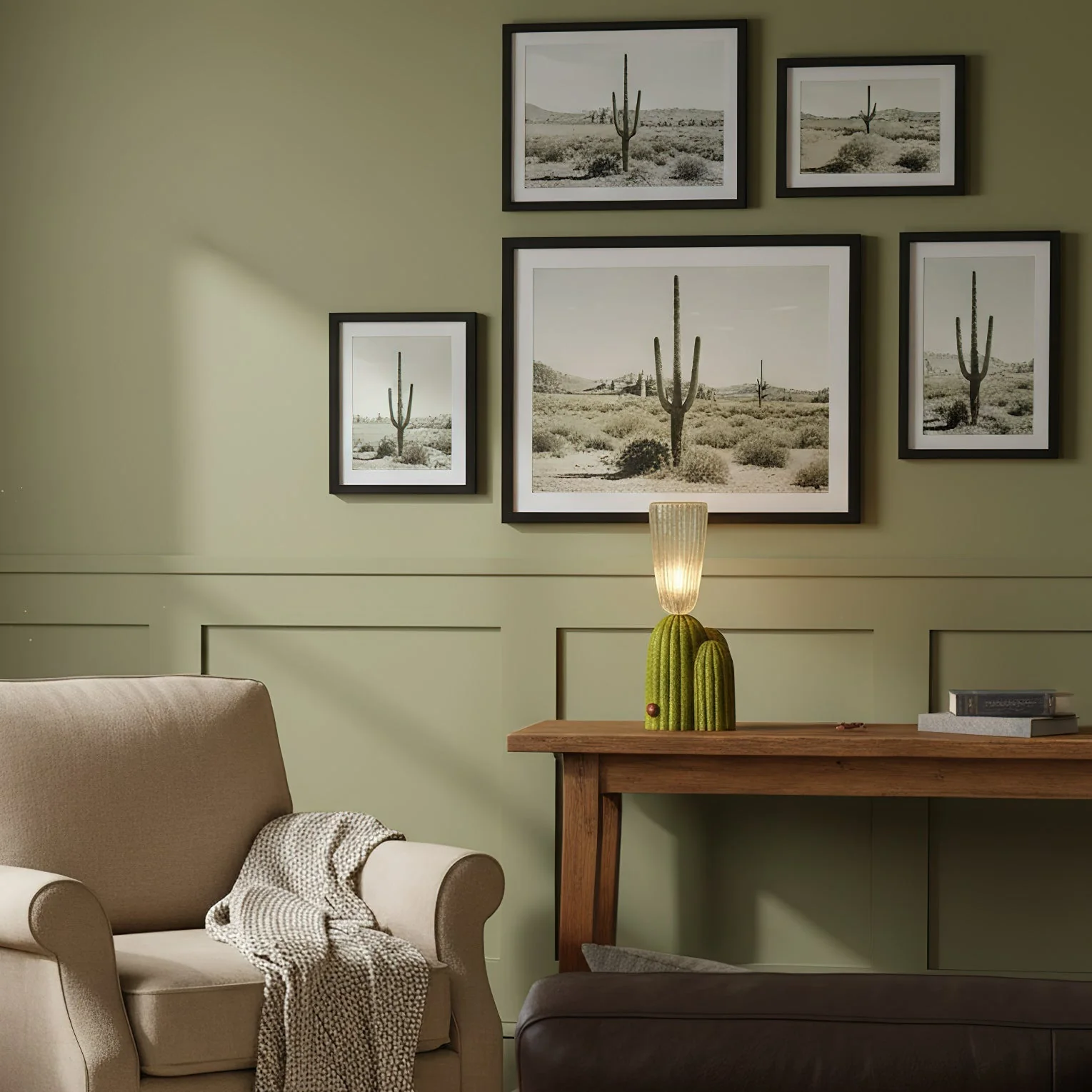 Cactus Modern Resin Table Lamp - Image 9