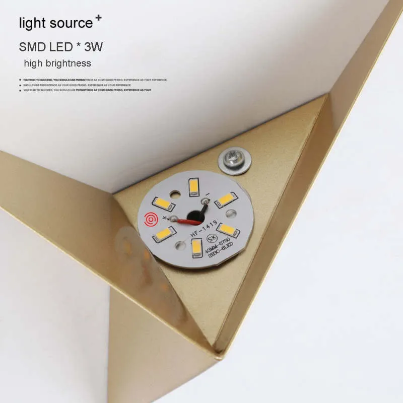 Calno Metal Modern LED Wall lamps for Bedroom, Triangle - Image 10