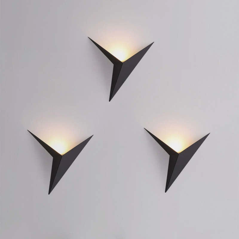 Calno Metal Modern LED Wall lamps for Bedroom, Triangle - Image 3