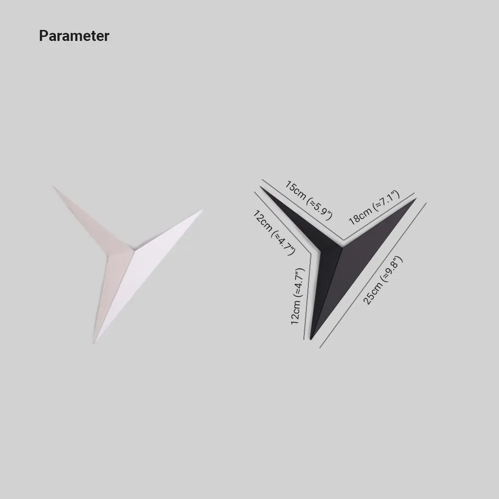 Calno Metal Modern LED Wall lamps for Bedroom, Triangle - Image 4