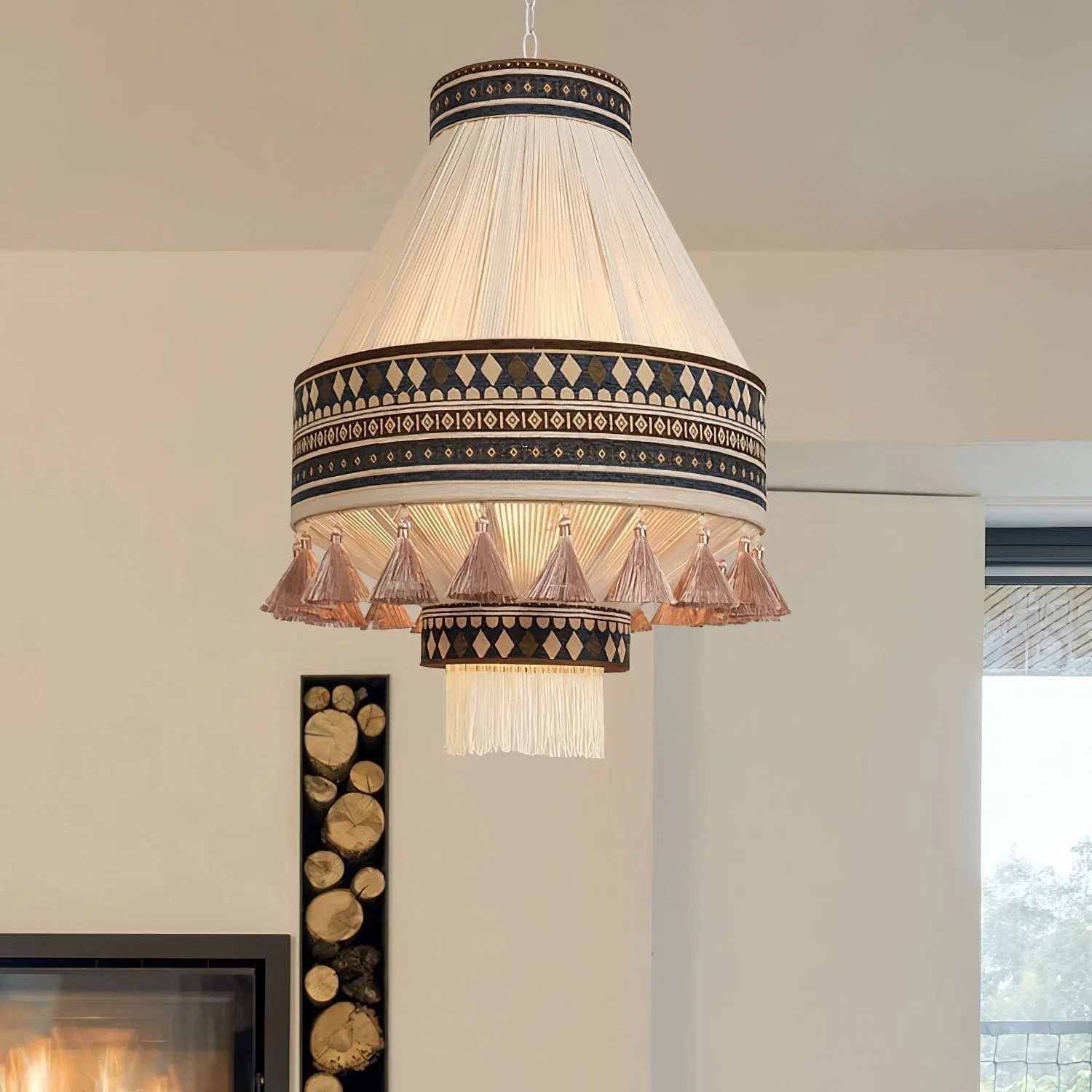 Calyce Fabric Cozy Pendant Lamp - Image 4