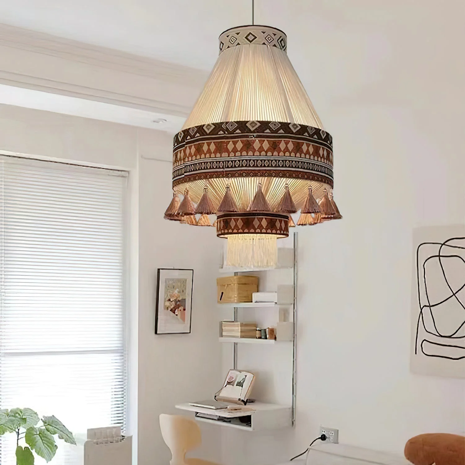 Calyce Fabric Cozy Pendant Lamp - Image 54