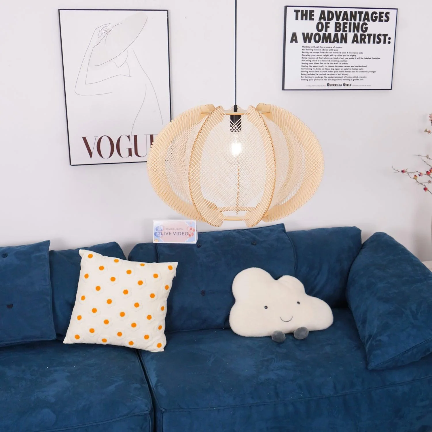 Calyraice Wood & Hemp Rope Pendant Light - Image 11