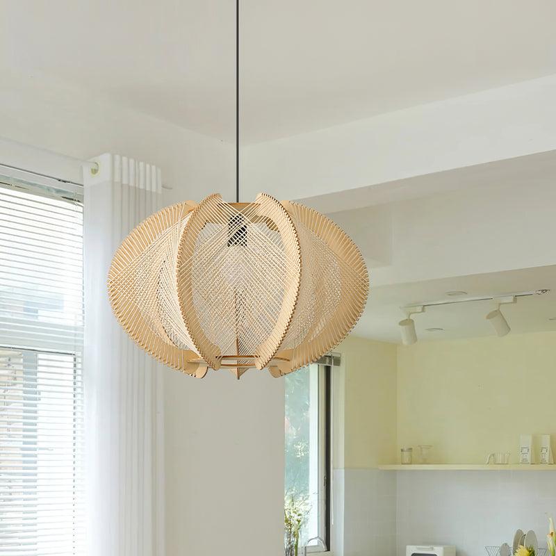 Calyraice Wood & Hemp Rope Pendant Light - Image 20