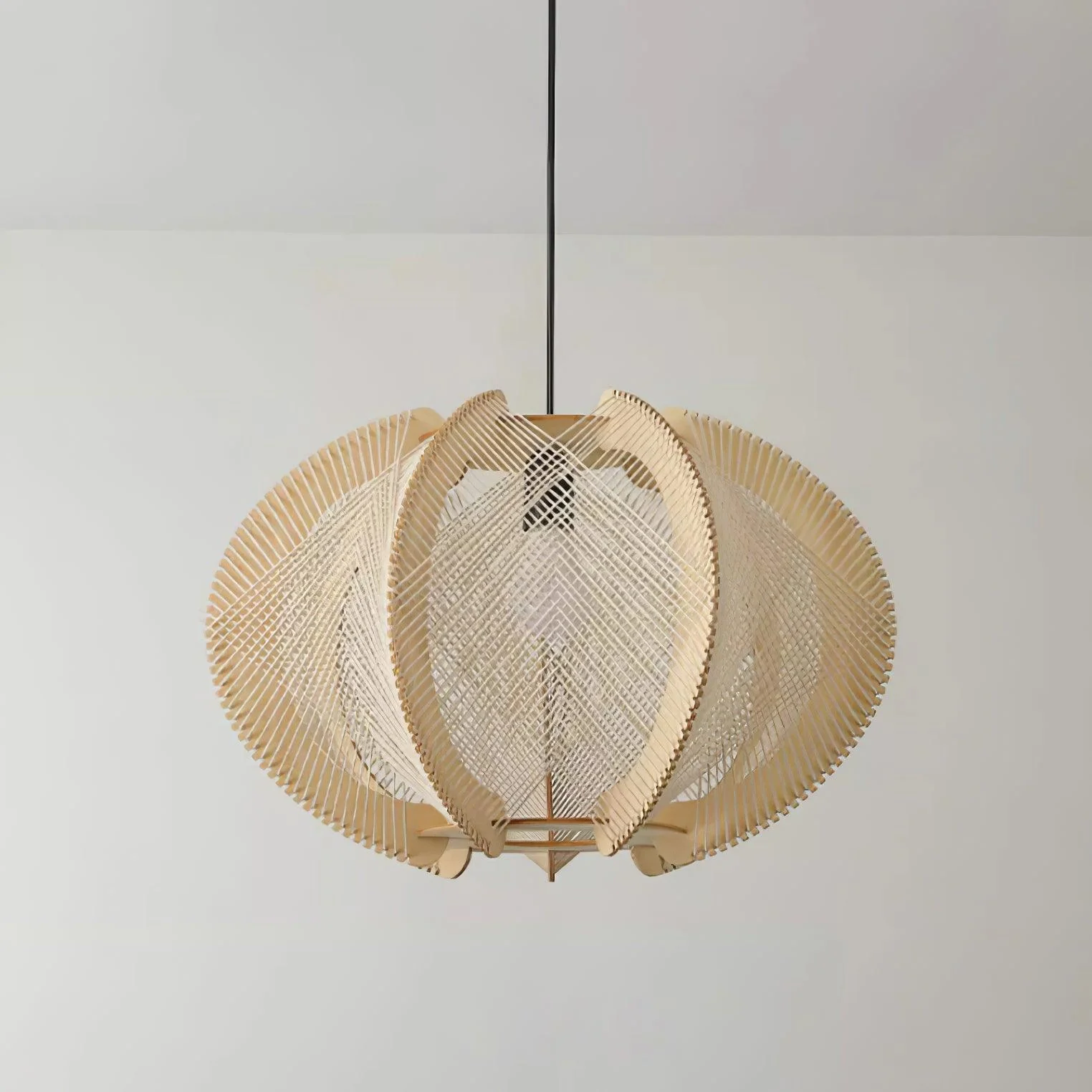 Calyraice Wood & Hemp Rope Pendant Light - Image 21