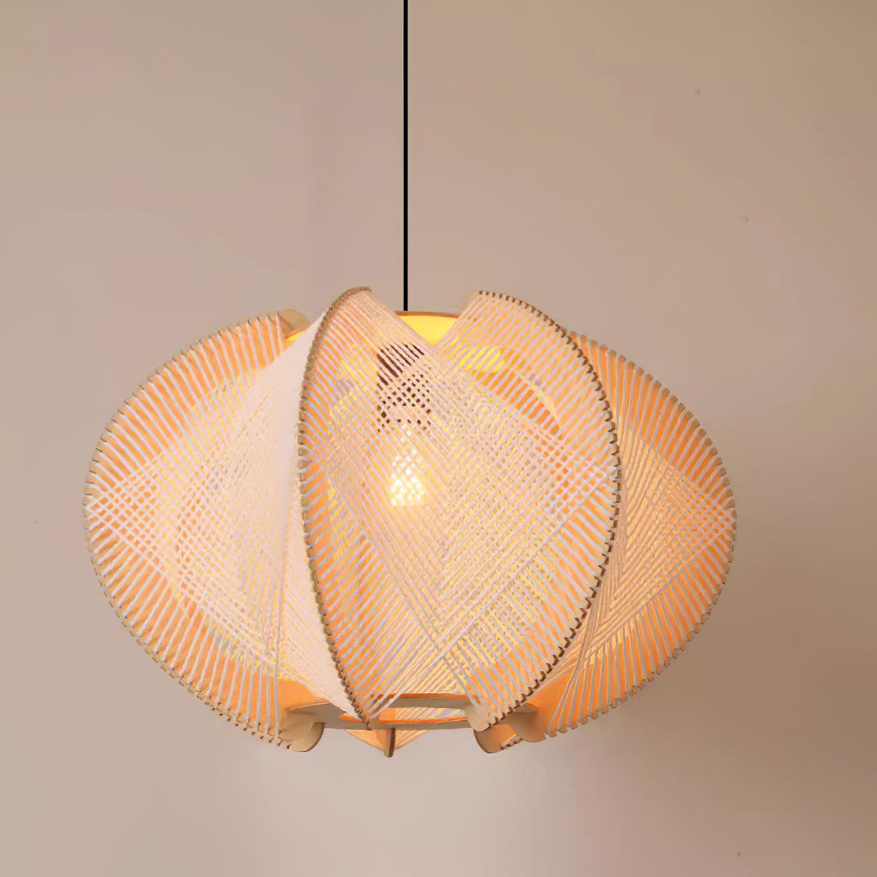 Calyraice Wood & Hemp Rope Pendant Light - Image 27