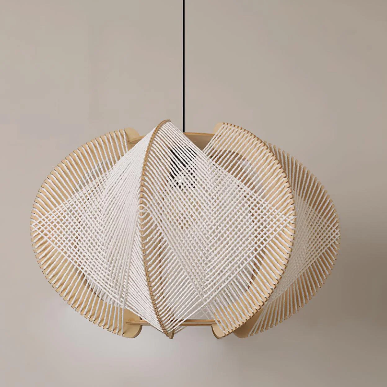 Calyraice Wood & Hemp Rope Pendant Light - Image 29