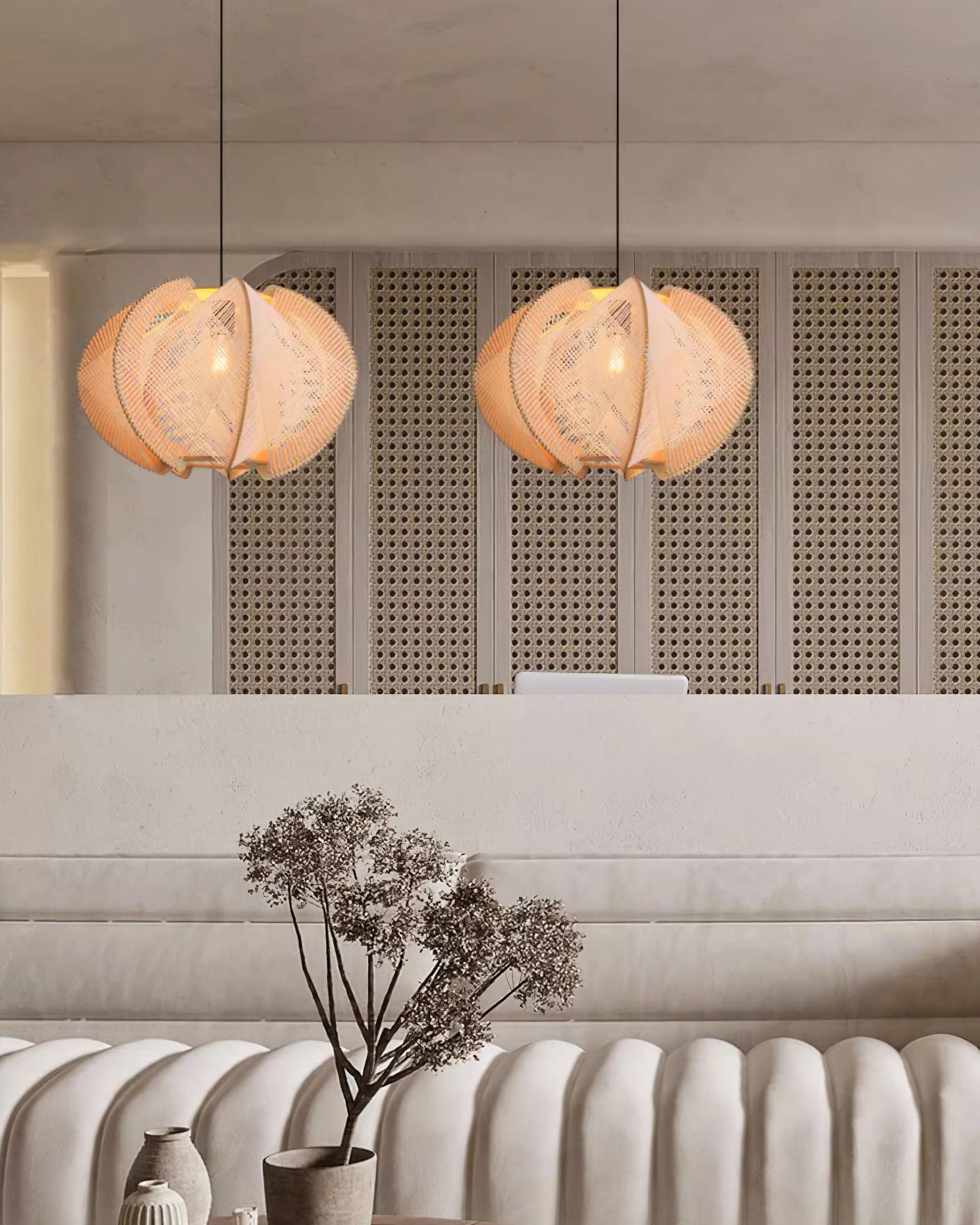 Calyraice Wood & Hemp Rope Pendant Light - Image 43