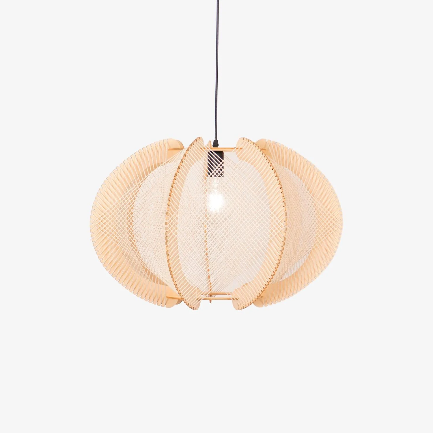 Calyraice Wood & Hemp Rope Pendant Light - Image 45