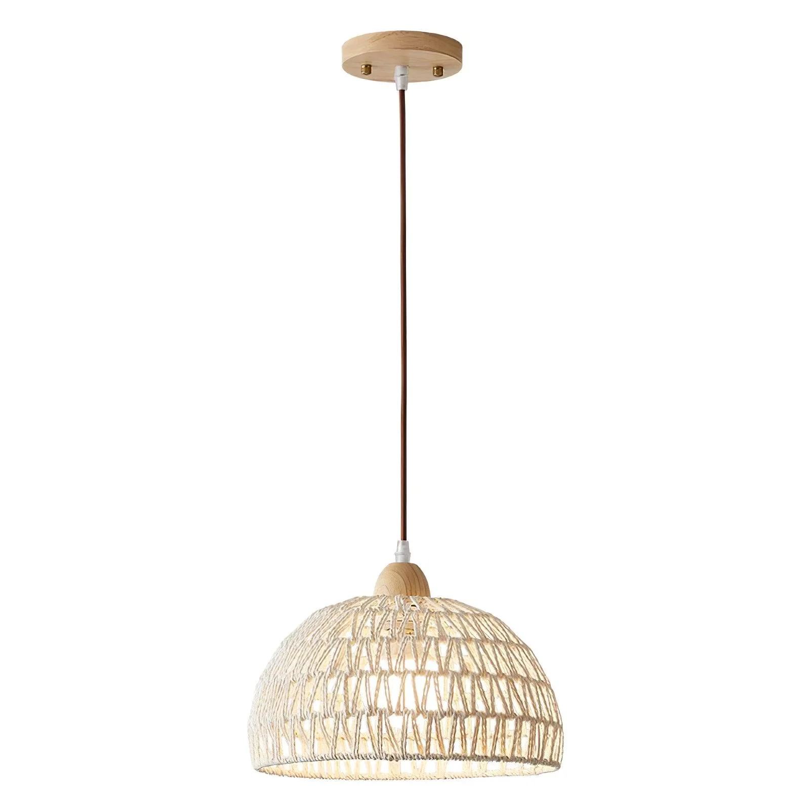 Calyran Rattan Wood Pendant Lamp - Image 17