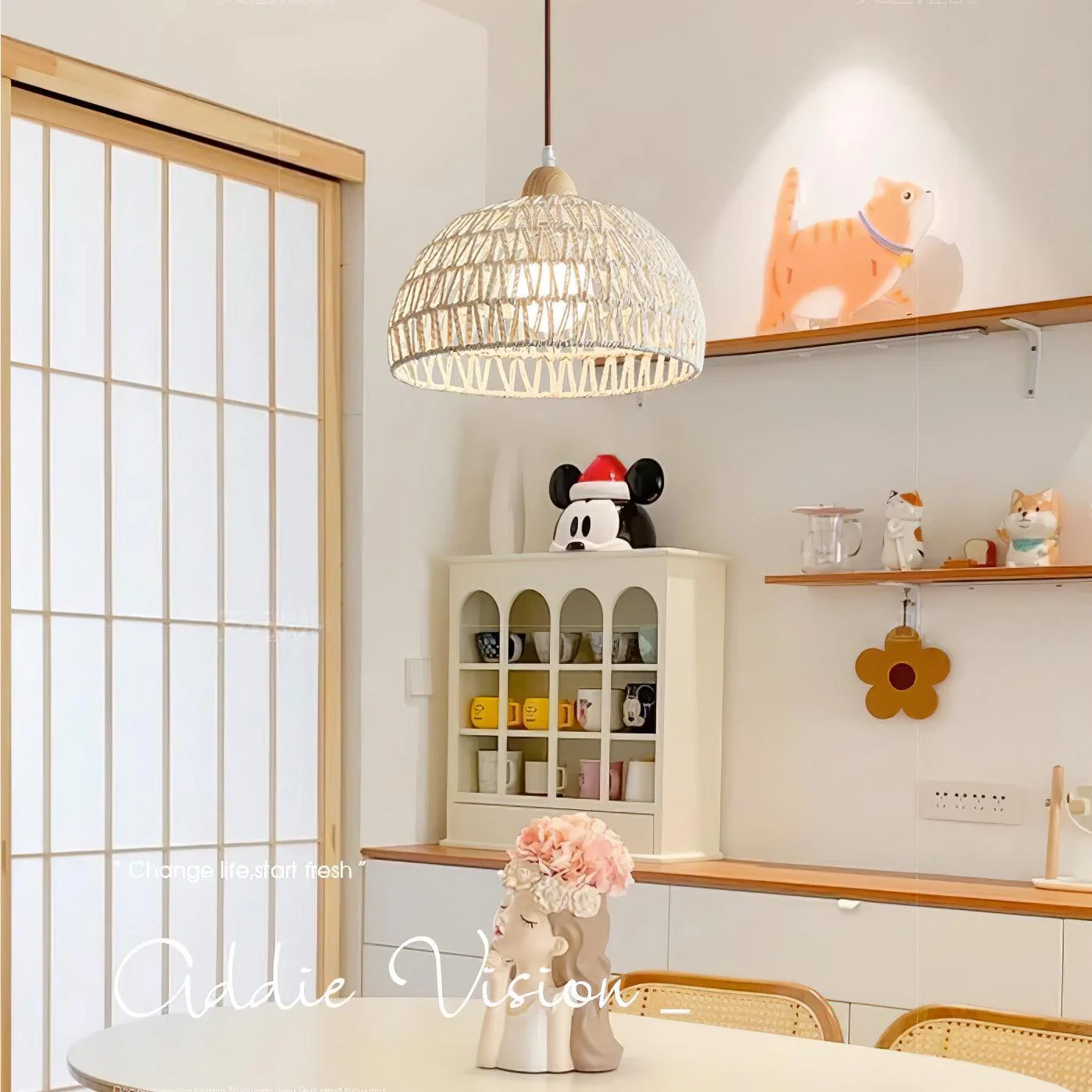 Calyran Rattan Wood Pendant Lamp - Image 18